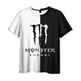 Мужская футболка 3D с принтом MONSTER ENERGY (Z) в Петрозаводске, 100% полиэфир | прямой крой, круглый вырез горловины, длина до линии бедер | black monster | bmx | claw | cybersport | energy | monster | monster energy | moto | motocross | race | sport | киберспорт | когти | монстер энерджи | монстр | мото | мотокросс | ралли | скейтбординг | спорт | т | энергия