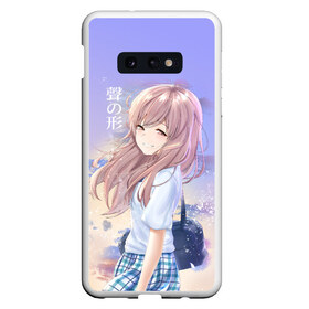 Чехол для Samsung S10E с принтом Silent Voice в Петрозаводске, Силикон | Область печати: задняя сторона чехла, без боковых панелей | Тематика изображения на принте: a silent voice | anime | koe no katachi | аниме | форма голоса