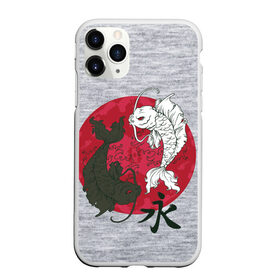 Чехол для iPhone 11 Pro матовый с принтом Japan style в Петрозаводске, Силикон |  | арт | гармония | животные | инь янь | карп | картинка | красная луна | подарок | рисунок | самурай | цыгун | японский