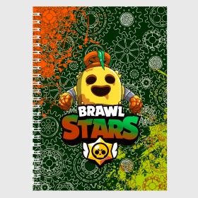 Тетрадь с принтом Brawl Stars Robot Spike в Петрозаводске, 100% бумага | 48 листов, плотность листов — 60 г/м2, плотность картонной обложки — 250 г/м2. Листы скреплены сбоку удобной пружинной спиралью. Уголки страниц и обложки скругленные. Цвет линий — светло-серый
 | brawl | brawl stars | robospike | robot spike | spike | бравл | бравл кактус | бравл спайк | бравл старс | кактус | робоспайк | робот спайк | спайк | спайк робот