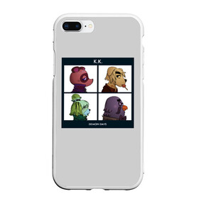 Чехол для iPhone 7Plus/8 Plus матовый с принтом Animal Crossing в Петрозаводске, Силикон | Область печати: задняя сторона чехла, без боковых панелей | animal crossing | game | gorillaz | new horizons | nintendo | горилаз | животные | игра | нинтендо