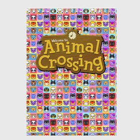 Скетчбук с принтом ANIMAL CROSSING в Петрозаводске, 100% бумага
 | 48 листов, плотность листов — 100 г/м2, плотность картонной обложки — 250 г/м2. Листы скреплены сверху удобной пружинной спиралью | animal crossing | game | new horizons | nintendo | животные | игра | нинтендо