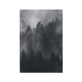 Обложка для паспорта матовая кожа с принтом Лес в Петрозаводске, натуральная матовая кожа | размер 19,3 х 13,7 см; прозрачные пластиковые крепления | Тематика изображения на принте: арт | дерево | деревья | зеленый | картинка | лес | небо | облака | облако | природа | рисунок | темный