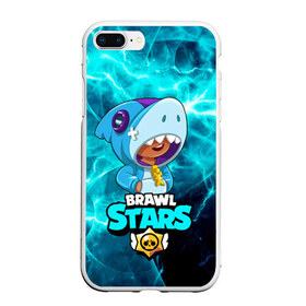 Чехол для iPhone 7Plus/8 Plus матовый с принтом Brawl Stars leon shark в Петрозаводске, Силикон | Область печати: задняя сторона чехла, без боковых панелей | bibi | brawl stars | coach mike | leon | leon shark | mr.p | sally leon | sprout | virus 8 bit | биби | бравл старс | вирус 8 б | леон | спроут | сэли леон