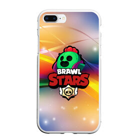 Чехол для iPhone 7Plus/8 Plus матовый с принтом BRAWL STARSSPIKE в Петрозаводске, Силикон | Область печати: задняя сторона чехла, без боковых панелей | 8 | 8 bit | bibi | brawl stars | brock | bull | crow | dinomike | el primo | leon | mobile game | mr.p | nita | poko | ricochet | stars | tara | бравл старс | ворон | леон | мобильные игры