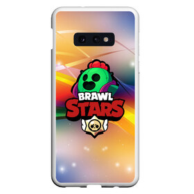 Чехол для Samsung S10E с принтом BRAWL STARSSPIKE в Петрозаводске, Силикон | Область печати: задняя сторона чехла, без боковых панелей | 8 | 8 bit | bibi | brawl stars | brock | bull | crow | dinomike | el primo | leon | mobile game | mr.p | nita | poko | ricochet | stars | tara | бравл старс | ворон | леон | мобильные игры