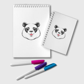 Блокнот с принтом Panda в Петрозаводске, 100% бумага | 48 листов, плотность листов — 60 г/м2, плотность картонной обложки — 250 г/м2. Листы скреплены удобной пружинной спиралью. Цвет линий — светло-серый
 | Тематика изображения на принте: cute | cutie | heart | love | panda | арт | животное | животные | картинка | милая панда | панда | рисунок | сердце