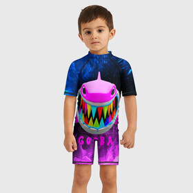 Детский купальный костюм 3D с принтом 6IX9INE- GOOBA в Петрозаводске, Полиэстер 85%, Спандекс 15% | застежка на молнии на спине | 6ix9ine | 6ix9ine  gooba | gooba | акула | сикснайн | сиксти найн | сиксти найн репер | такаши | текаши | текаши сикснайн