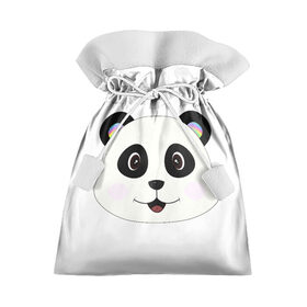 Подарочный 3D мешок с принтом Panda в Петрозаводске, 100% полиэстер | Размер: 29*39 см | bear | colorful | green | nature | panda | детские | животные | звери | милые | мультфильмы | панды | радуга