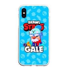 Чехол для iPhone XS Max матовый с принтом BRAWL STARS GALE в Петрозаводске, Силикон | Область печати: задняя сторона чехла, без боковых панелей | bibi | brawl stars | coach mike | crow | gale | leon | leon shark | max | mecha crow | mortis | mr.p | phoenix | sally leon | sandy | spike | sprout | tara | unicorn | virus 8 bit | werewolf | ворон | оборотень