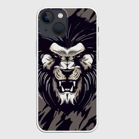 Чехол для iPhone 13 mini с принтом Зверь в Петрозаводске,  |  | арт | большой | всю | геометрия | гепард | голова | граффити | дикие | добрые | животные | зверь | злые | картинка | кот | кошка | лев | леопард | лого | на | опасный | пантера | пасть | рисунок | сердитый