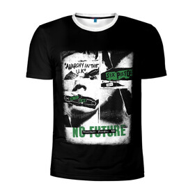 Мужская футболка 3D спортивная с принтом Sex Pistols в Петрозаводске, 100% полиэстер с улучшенными характеристиками | приталенный силуэт, круглая горловина, широкие плечи, сужается к линии бедра | арт | музыка | панк рок | рок
