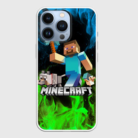 Чехол для iPhone 13 Pro с принтом MINECRAFT   МАЙНКРАФТ в Петрозаводске,  |  | block | bright | creeper | cube | fire | flame | heat | light | minecraft | pixel | tnt | wildfire | блок | геометрия | искры | крафт | крипер | кубики | майнкрафт | огненный | огонь | пиксели | пламя | пожар | тнт