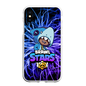 Чехол для iPhone XS Max матовый с принтом Brawl Stars LEON SHARK в Петрозаводске, Силикон | Область печати: задняя сторона чехла, без боковых панелей | 8 bit | 8 бит | bibi | brawl | brawl stars | crow | leon | spike | sprout | stars | бравл | бравл старс | браво старс | игра | компьютерная | кров | леон | онлайн | старс