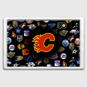 Магнит 45*70 с принтом Calgary Flames (Z) в Петрозаводске, Пластик | Размер: 78*52 мм; Размер печати: 70*45 | anaheim ducks | arizona coyotes | boston bruins | buffalo sabres | calgary flames | canadiens de montreal | carolina hurricanes | chicago blackhawks | colorado avalanche | columbus blue jackets | dallas stars | detroit red wings | edmonton oil | hockey | 