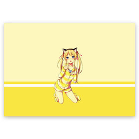 Поздравительная открытка с принтом Cat Girl в Петрозаводске, 100% бумага | плотность бумаги 280 г/м2, матовая, на обратной стороне линовка и место для марки
 | Тематика изображения на принте: cat girl | девушка кошка | кэтгёл