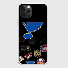 Чехол для iPhone 12 Pro с принтом NHL St. Louis Blues (Z) в Петрозаводске, силикон | область печати: задняя сторона чехла, без боковых панелей | anaheim ducks | arizona coyotes | boston bruins | buffalo sabres | canadiens de montreal | carolina hurricanes | chicago blackhawks | colorado | hockey | nhl | st. louis blues | нхл | паттерн | спорт | хоккей