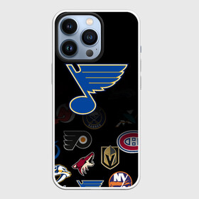 Чехол для iPhone 13 Pro с принтом NHL St. Louis Blues (Z) в Петрозаводске,  |  | anaheim ducks | arizona coyotes | boston bruins | buffalo sabres | canadiens de montreal | carolina hurricanes | chicago blackhawks | colorado | hockey | nhl | st. louis blues | нхл | паттерн | спорт | хоккей