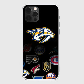 Чехол для iPhone 12 Pro Max с принтом NHL Nashville Predators (Z) в Петрозаводске, Силикон |  | anaheim ducks | arizona coyotes | boston bruins | buffalo sabres | canadiens de montreal | carolina hurricanes | chicago blackhawks | colorado | hockey | nashville predators | nhl | нхл | паттерн | спорт | хоккей