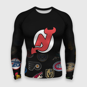 Мужской рашгард 3D с принтом NHL New Jersey Devils (Z) в Петрозаводске,  |  | anaheim ducks | arizona coyotes | boston bruins | buffalo sabres | calgary flames | carolina hurricanes | chicago blackhawks | colorado | hockey | new jersey devils | nhl | нхл | паттерн | спорт | хоккей