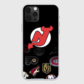 Чехол для iPhone 12 Pro с принтом NHL New Jersey Devils (Z) в Петрозаводске, силикон | область печати: задняя сторона чехла, без боковых панелей | anaheim ducks | arizona coyotes | boston bruins | buffalo sabres | calgary flames | carolina hurricanes | chicago blackhawks | colorado | hockey | new jersey devils | nhl | нхл | паттерн | спорт | хоккей