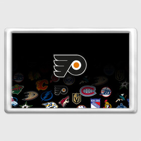 Магнит 45*70 с принтом NHL Philadelphia Flyers | НХЛ (Z) в Петрозаводске, Пластик | Размер: 78*52 мм; Размер печати: 70*45 | anaheim ducks | boston bruins | buffalo sabres | calgary flames | canadiens de montreal | carolina hurricanes | chicago blackhawks | colorado | hockey | nhl | philadelphia flyers | нхл | паттерн | спорт | хоккей