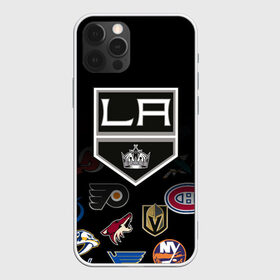 Чехол для iPhone 12 Pro Max с принтом NHL Los Angeles Kings (Z) в Петрозаводске, Силикон |  | Тематика изображения на принте: anaheim ducks | arizona coyotes | boston bruins | buffalo sabres | calgary flames | canadiens de montreal | carolina hurricanes | colorado | hockey | los angeles kings | nhl | нхл | паттерн | спорт | хоккей