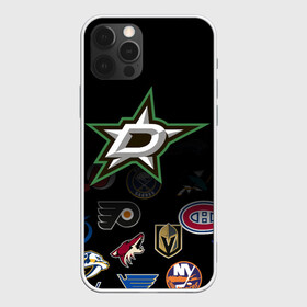 Чехол для iPhone 12 Pro с принтом NHL Dallas Stars (Z) в Петрозаводске, силикон | область печати: задняя сторона чехла, без боковых панелей | anaheim ducks | arizona coyotes | boston bruins | buffalo sabres | calgary flames | carolina hurricanes | chicago blackhawks | colorado | dallas stars | hockey | nhl | нхл | паттерн | спорт | хоккей