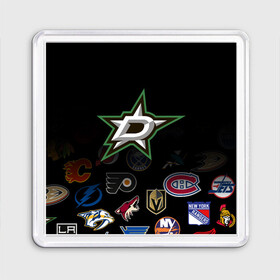 Магнит 55*55 с принтом NHL Dallas Stars (Z) в Петрозаводске, Пластик | Размер: 65*65 мм; Размер печати: 55*55 мм | Тематика изображения на принте: anaheim ducks | arizona coyotes | boston bruins | buffalo sabres | calgary flames | carolina hurricanes | chicago blackhawks | colorado | dallas stars | hockey | nhl | нхл | паттерн | спорт | хоккей