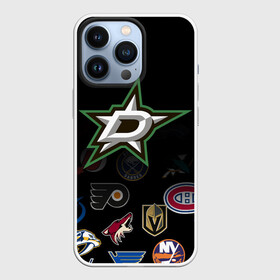 Чехол для iPhone 13 Pro с принтом NHL Dallas Stars (Z) в Петрозаводске,  |  | anaheim ducks | arizona coyotes | boston bruins | buffalo sabres | calgary flames | carolina hurricanes | chicago blackhawks | colorado | dallas stars | hockey | nhl | нхл | паттерн | спорт | хоккей