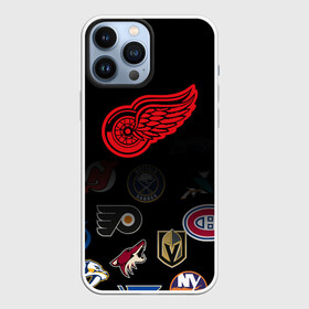 Чехол для iPhone 13 Pro Max с принтом NHL Detroit Red Wings (Z) в Петрозаводске,  |  | anaheim ducks | arizona coyotes | boston bruins | buffalo sabres | calgary flames | canadiens de montreal | carolina hurricanes | colorado | detroit red wings | hockey | nhl | нхл | паттерн | спорт | хоккей
