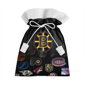 Подарочный 3D мешок с принтом NHL Boston Bruins (Z) в Петрозаводске, 100% полиэстер | Размер: 29*39 см | anaheim ducks | arizona coyotes | boston bruins | buffalo sabres | calgary flames | canadiens de montreal | carolina hurricanes | chicago blackhawks | colorado | hockey | nhl | нхл | паттерн | спорт | хоккей