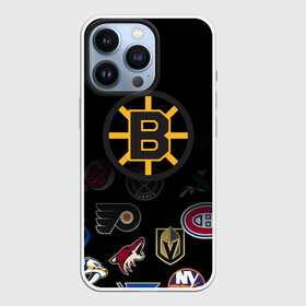 Чехол для iPhone 13 Pro с принтом NHL Boston Bruins (Z) в Петрозаводске,  |  | anaheim ducks | arizona coyotes | boston bruins | buffalo sabres | calgary flames | canadiens de montreal | carolina hurricanes | chicago blackhawks | colorado | hockey | nhl | нхл | паттерн | спорт | хоккей