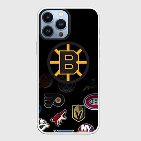 Чехол для iPhone 13 Pro Max с принтом NHL Boston Bruins (Z) в Петрозаводске,  |  | anaheim ducks | arizona coyotes | boston bruins | buffalo sabres | calgary flames | canadiens de montreal | carolina hurricanes | chicago blackhawks | colorado | hockey | nhl | нхл | паттерн | спорт | хоккей