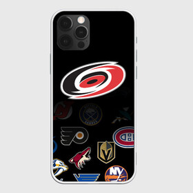 Чехол для iPhone 12 Pro с принтом NHL Carolina Hurricanes (Z) в Петрозаводске, силикон | область печати: задняя сторона чехла, без боковых панелей | anaheim ducks | arizona coyotes | boston bruins | buffalo sabres | calgary flames | canadiens de montreal | carolina hurricanes | chicago blackhawks | colorado | hockey | nhl | нхл | паттерн | спорт | хоккей