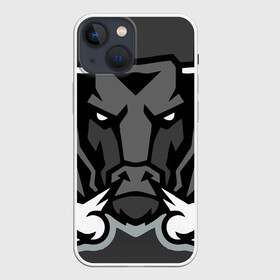 Чехол для iPhone 13 mini с принтом Зверь в Петрозаводске,  |  | арт | большой | бык | всю | геометрия | голова | граффити | дикие | добрые | дракон | животные | зверь | злые | картинка | корова | лого | на | огнедышащий | опасный | пасть | рисунок | сердитый | текстуры