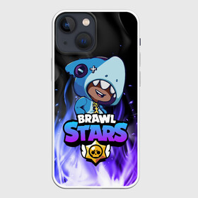 Чехол для iPhone 13 mini с принтом Brawl Stars LEON SHARK в Петрозаводске,  |  | 8 bit | 8 бит | bibi | brawl | brawl stars | crow | leon | spike | sprout | stars | бравл | бравл старс | браво старс | игра | компьютерная | кров | леон | онлайн | старс