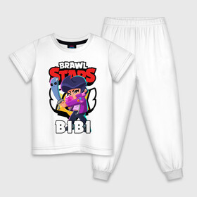 Детская пижама хлопок с принтом BRAWL STARS BIBI БРАВЛ СТАРС БИБИ в Петрозаводске, 100% хлопок |  брюки и футболка прямого кроя, без карманов, на брюках мягкая резинка на поясе и по низу штанин
 | bibi | brawl stars | coach mike | crow | gale | leon | leon shark | max | mecha crow | mortis | mr.p | phoenix | sally leon | sandy | spike | sprout | tara | unicorn | virus 8 bit | werewolf | ворон | оборотень