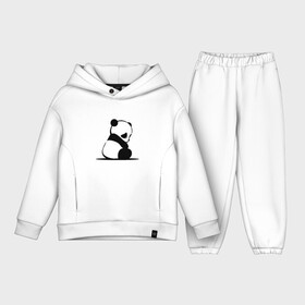 Детский костюм хлопок Oversize с принтом Милая панда (Z) в Петрозаводске,  |  | Тематика изображения на принте: ailuropoda melanoleuca | ailurus fulgens | бамбуковый медведь | большая панда | звери | малая панда | медведь | милая панда | няшка | панда