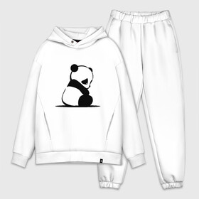 Мужской костюм хлопок OVERSIZE с принтом Милая панда (Z) в Петрозаводске,  |  | Тематика изображения на принте: ailuropoda melanoleuca | ailurus fulgens | бамбуковый медведь | большая панда | звери | малая панда | медведь | милая панда | няшка | панда
