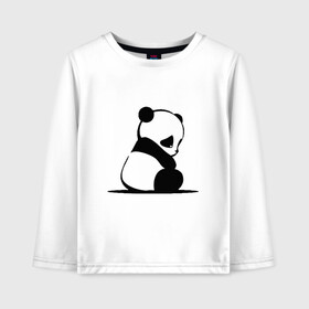 Детский лонгслив хлопок с принтом Милая панда (Z) в Петрозаводске, 100% хлопок | круглый вырез горловины, полуприлегающий силуэт, длина до линии бедер | ailuropoda melanoleuca | ailurus fulgens | бамбуковый медведь | большая панда | звери | малая панда | медведь | милая панда | няшка | панда