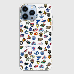 Чехол для iPhone 13 Pro Max с принтом NHL PATTERN | НХЛ (Z) в Петрозаводске,  |  | anaheim ducks | arizona coyotes | boston bruins | buffalo sabres | calgary flames | canadiens de montreal | carolina hurricanes | chicago blackhawks | colorado | hockey | nhl | нхл | паттерн | спорт | хоккей