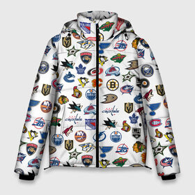 Мужская зимняя куртка 3D с принтом NHL PATTERN (Z) в Петрозаводске, верх — 100% полиэстер; подкладка — 100% полиэстер; утеплитель — 100% полиэстер | длина ниже бедра, свободный силуэт Оверсайз. Есть воротник-стойка, отстегивающийся капюшон и ветрозащитная планка. 

Боковые карманы с листочкой на кнопках и внутренний карман на молнии. | anaheim ducks | arizona coyotes | boston bruins | buffalo sabres | calgary flames | canadiens de montreal | carolina hurricanes | chicago blackhawks | colorado | hockey | nhl | нхл | паттерн | спорт | хоккей