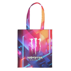 Шоппер 3D с принтом MONSTER ENERGY в Петрозаводске, 100% полиэстер | Плотность: 200 г/м2; Размер: 34×35 см; Высота лямок: 30 см | amg | auto | bmw | honda | jdm | mercedes | nissan | porsche | racing | sport | subar | toyota | автомобил | автомобильные | киа | лексус | марка | машины | митсубиси | ниссан | порше | спорт | субару | тесла | тойота | хонда