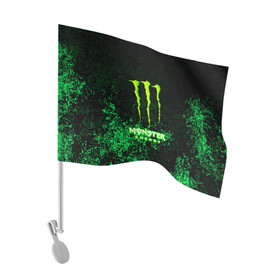 Флаг для автомобиля с принтом MONSTER ENERGY в Петрозаводске, 100% полиэстер | Размер: 30*21 см | amg | auto | bmw | honda | jdm | mercedes | nissan | porsche | racing | sport | subar | toyota | автомобил | автомобильные | киа | лексус | марка | машины | митсубиси | ниссан | порше | спорт | субару | тесла | тойота | хонда