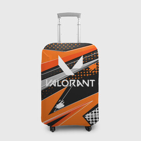 Чехол для чемодана 3D с принтом Valorant в Петрозаводске, 86% полиэфир, 14% спандекс | двустороннее нанесение принта, прорези для ручек и колес | brimstone | coba | csgo | cypher | jett | phoenix | riot games | sage | valorant | viper | валарант | валорант | кс