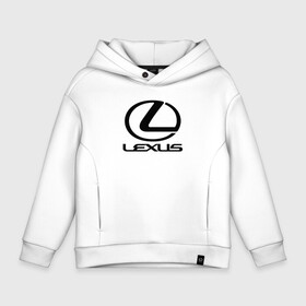 Детское худи Oversize хлопок с принтом LEXUS в Петрозаводске, френч-терри — 70% хлопок, 30% полиэстер. Мягкий теплый начес внутри —100% хлопок | боковые карманы, эластичные манжеты и нижняя кромка, капюшон на магнитной кнопке | Тематика изображения на принте: auto | lexus | sport | авто | автомобиль | автомобильные | бренд | лексус | марка | машины | спорт