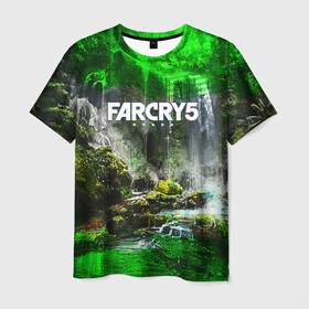 Мужская футболка 3D с принтом FARCRY5 в Петрозаводске, 100% полиэфир | прямой крой, круглый вырез горловины, длина до линии бедер | far cry | farcry | game | ubisof | выживание | джунгли | игры | остров | фар край