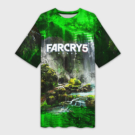 Платье-футболка 3D с принтом FARCRY5 в Петрозаводске,  |  | far cry | farcry | game | ubisof | выживание | джунгли | игры | остров | фар край