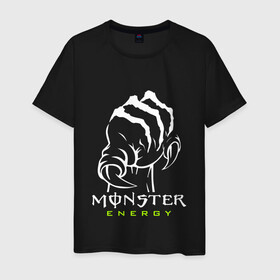 Мужская футболка хлопок с принтом MONSTER ENERGY (Z) в Петрозаводске, 100% хлопок | прямой крой, круглый вырез горловины, длина до линии бедер, слегка спущенное плечо. | black monster | bmx | claw | cybersport | energy | monster | monster energy | moto | motocross | race | sport | киберспорт | когти | монстер энерджи | монстр | мото | мотокросс | ралли | скейтбординг | спорт | т | энергия